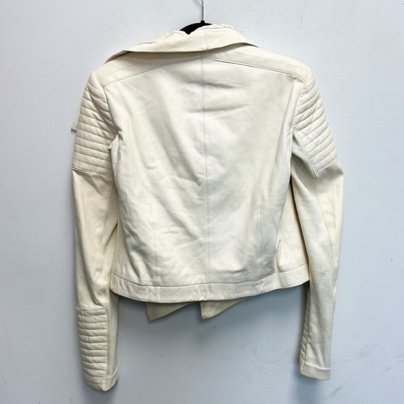Veda cream moto leather jacket - Picture 4 of 5
